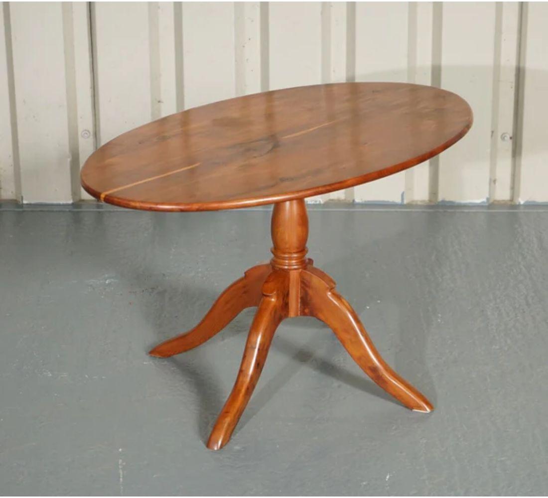Victorian Vintage Burr Yew Wood Occasional Side Plant End Table For Sale
