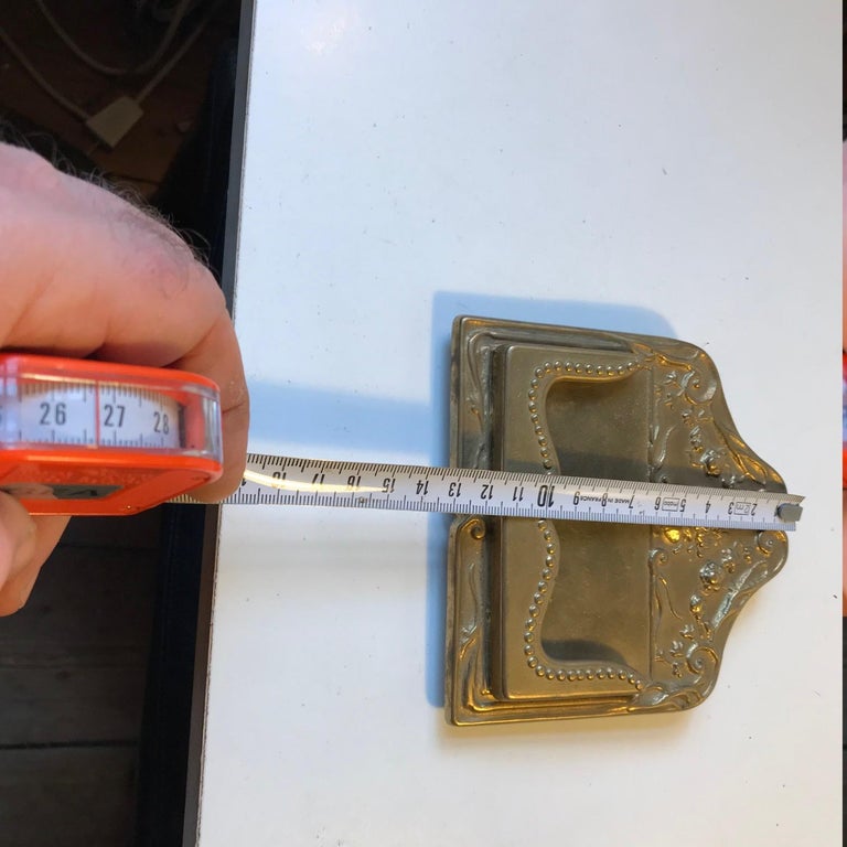 Vintage Business Card Holder, Stand in Brass, 1950s For Sale at 1stDibs