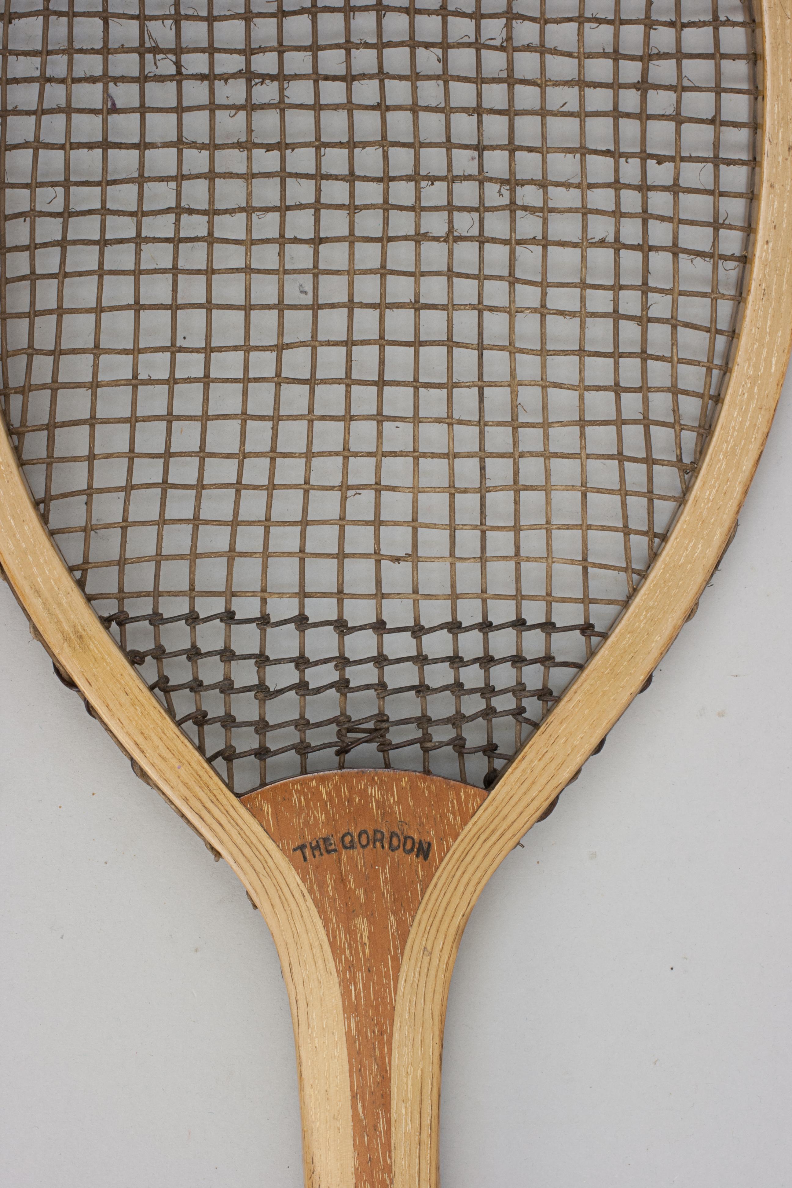 Vintage Bussey Fishtail Tennis Racket, the Gordon For Sale 5