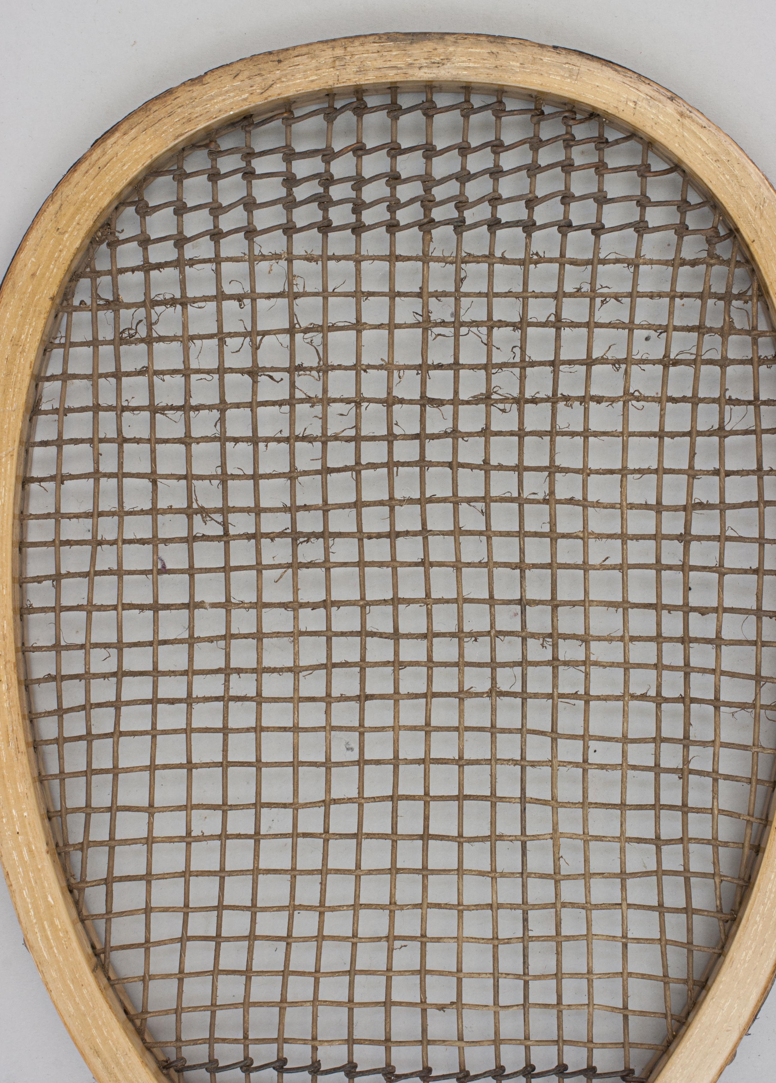 Vintage Bussey Fishtail Tennis Racket, the Gordon For Sale 6