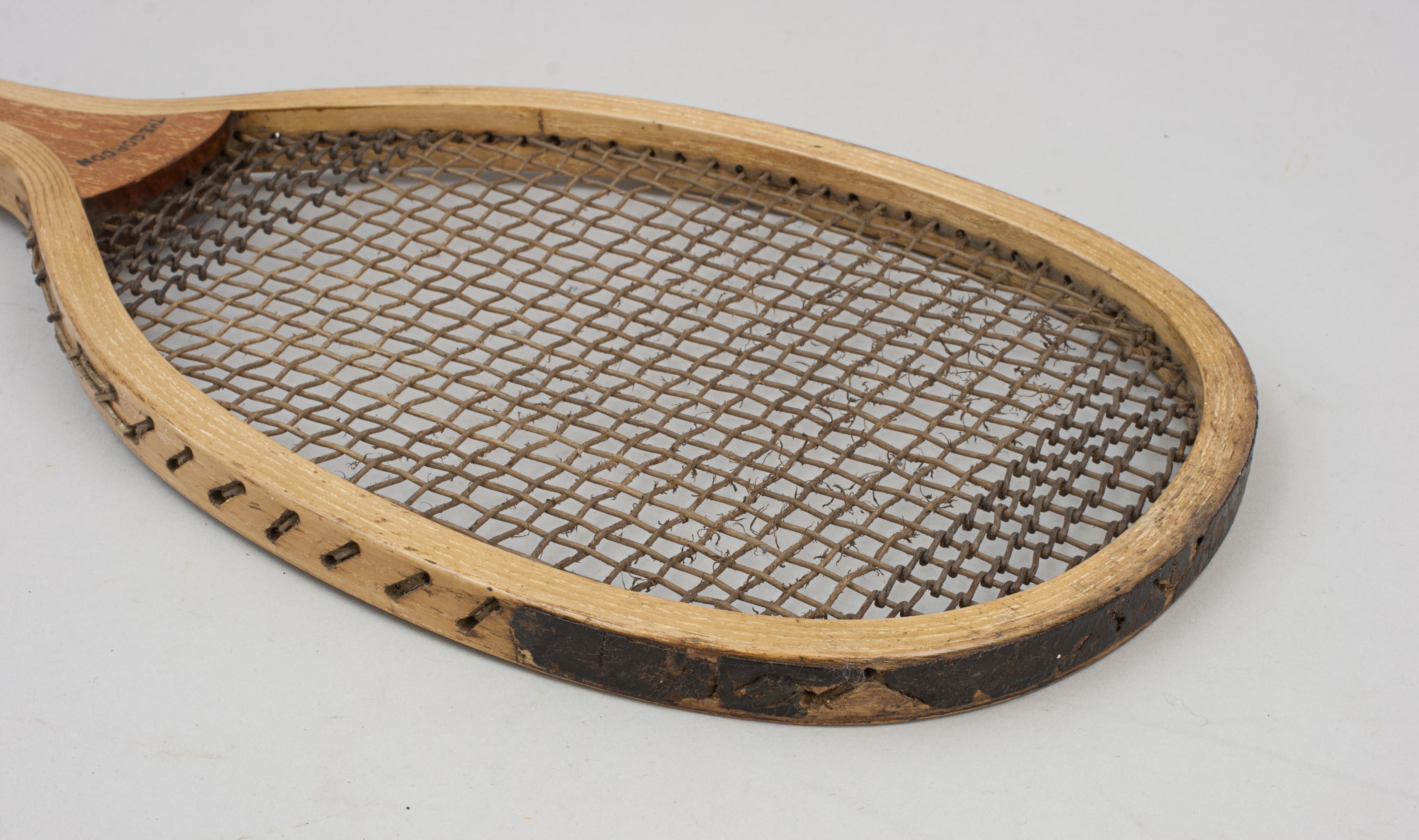 Vintage Bussey Fishtail Tennis Racket, the Gordon For Sale 8