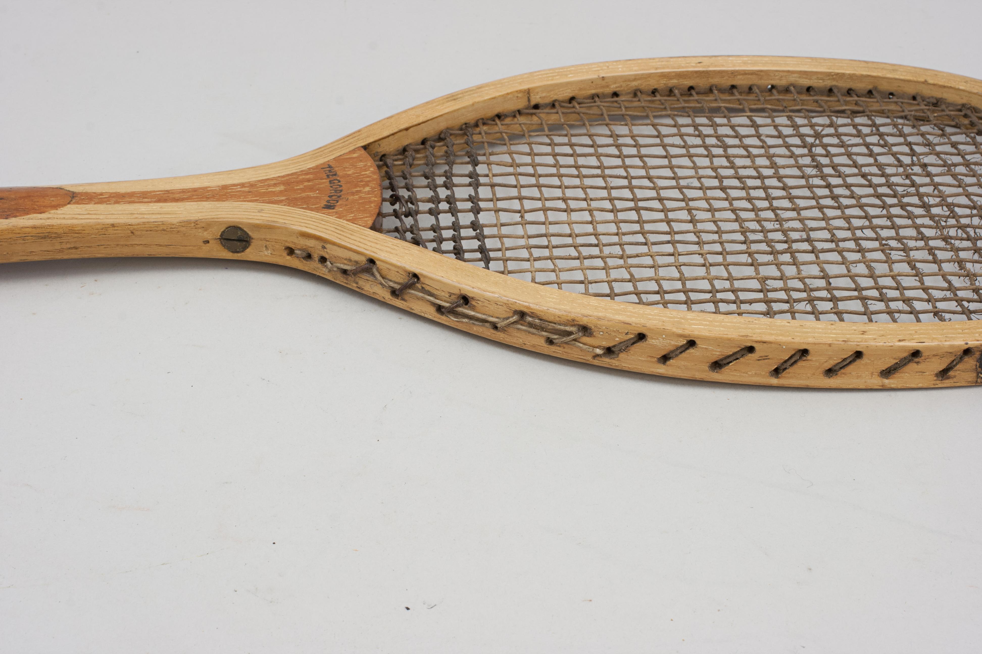 Vintage Bussey Fishtail Tennis Racket, the Gordon For Sale 11
