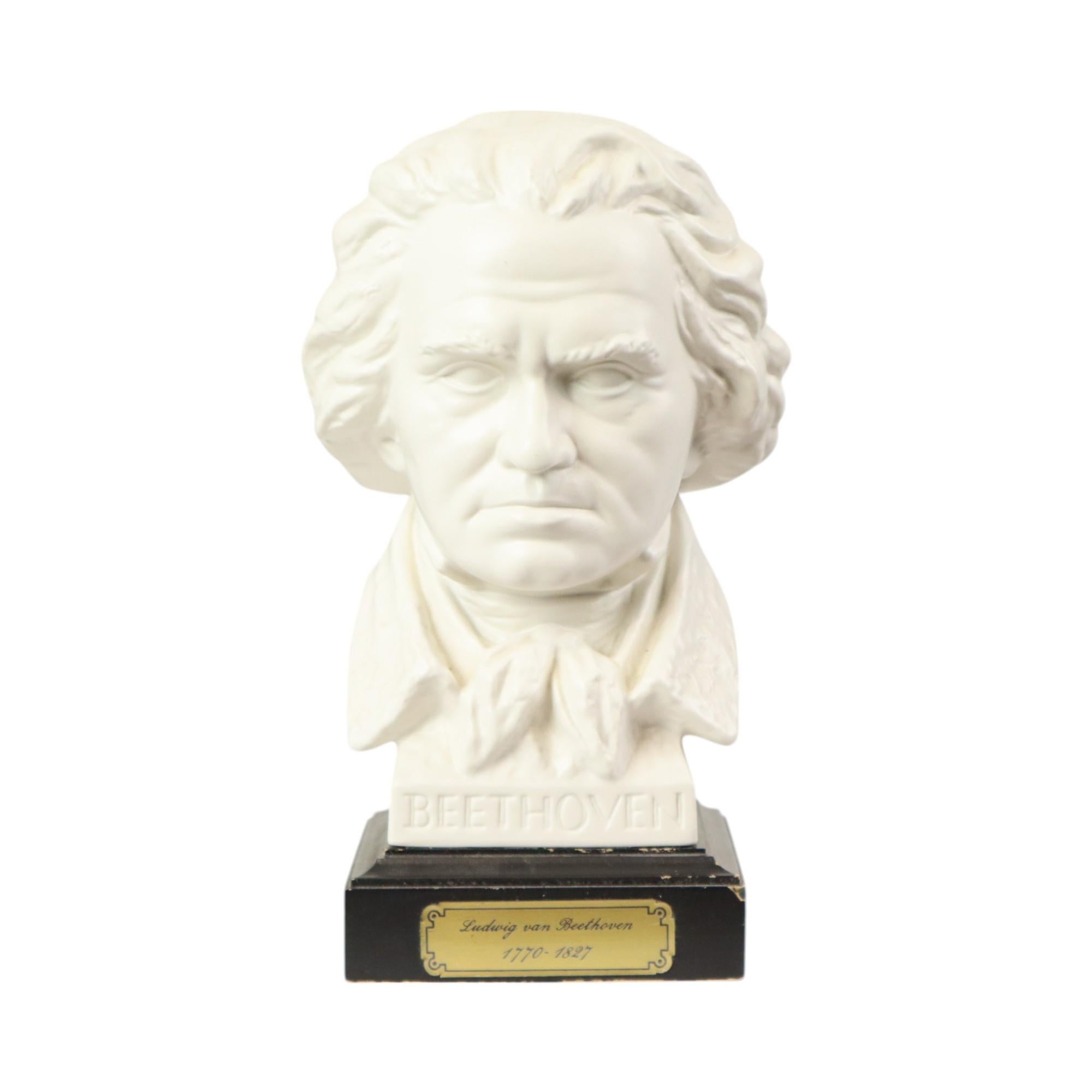 Vintage Bust Beethoven Biscuit Porcelain Goebel Bochmann