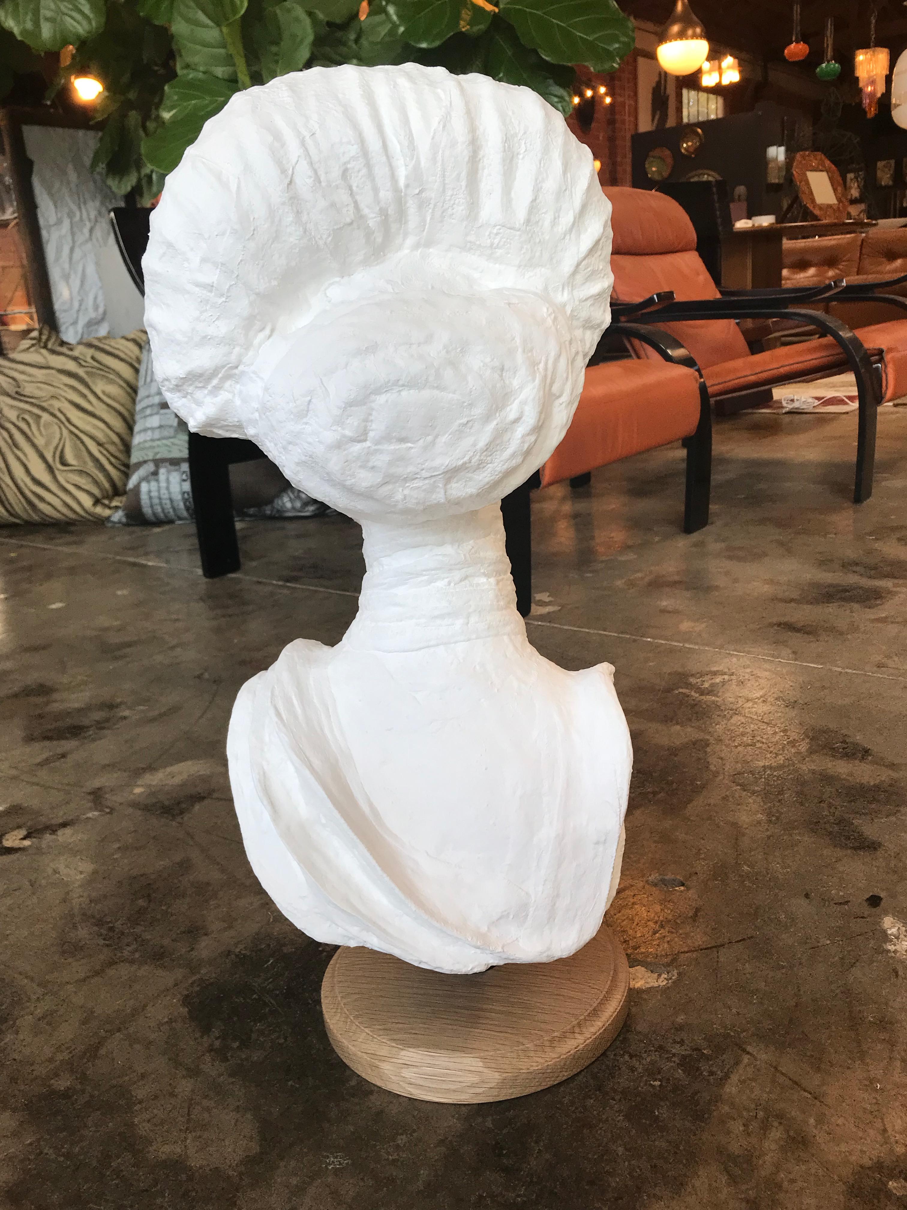 Vintage Bust of a Young Women, Signed David Gilmore, USA, 2019 In Excellent Condition In Los Angeles, CA