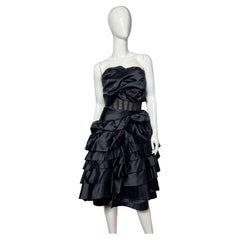 Vintage Bustier Satin Dress