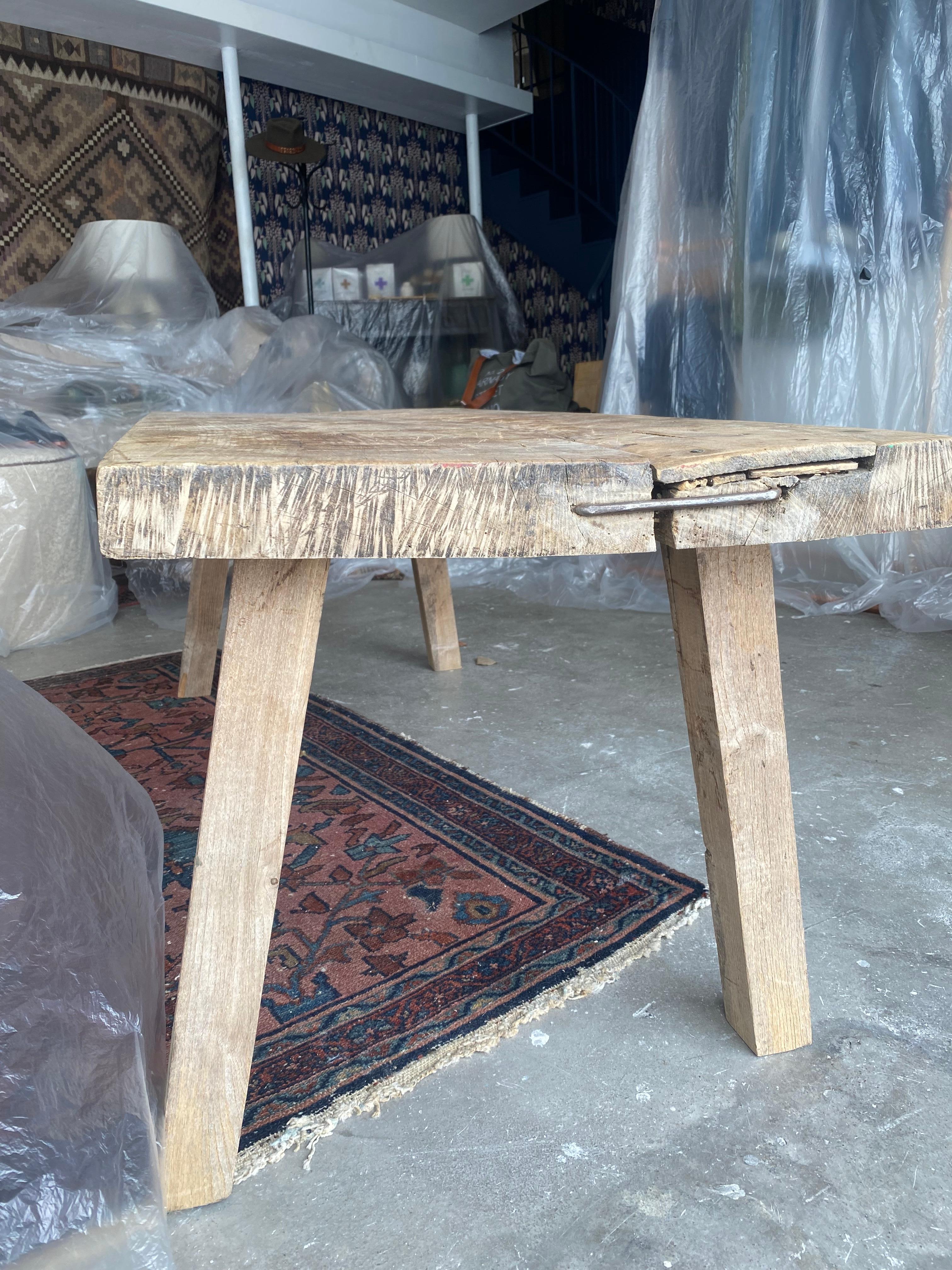 XX secolo Vintage Butcher Block Coffee Table