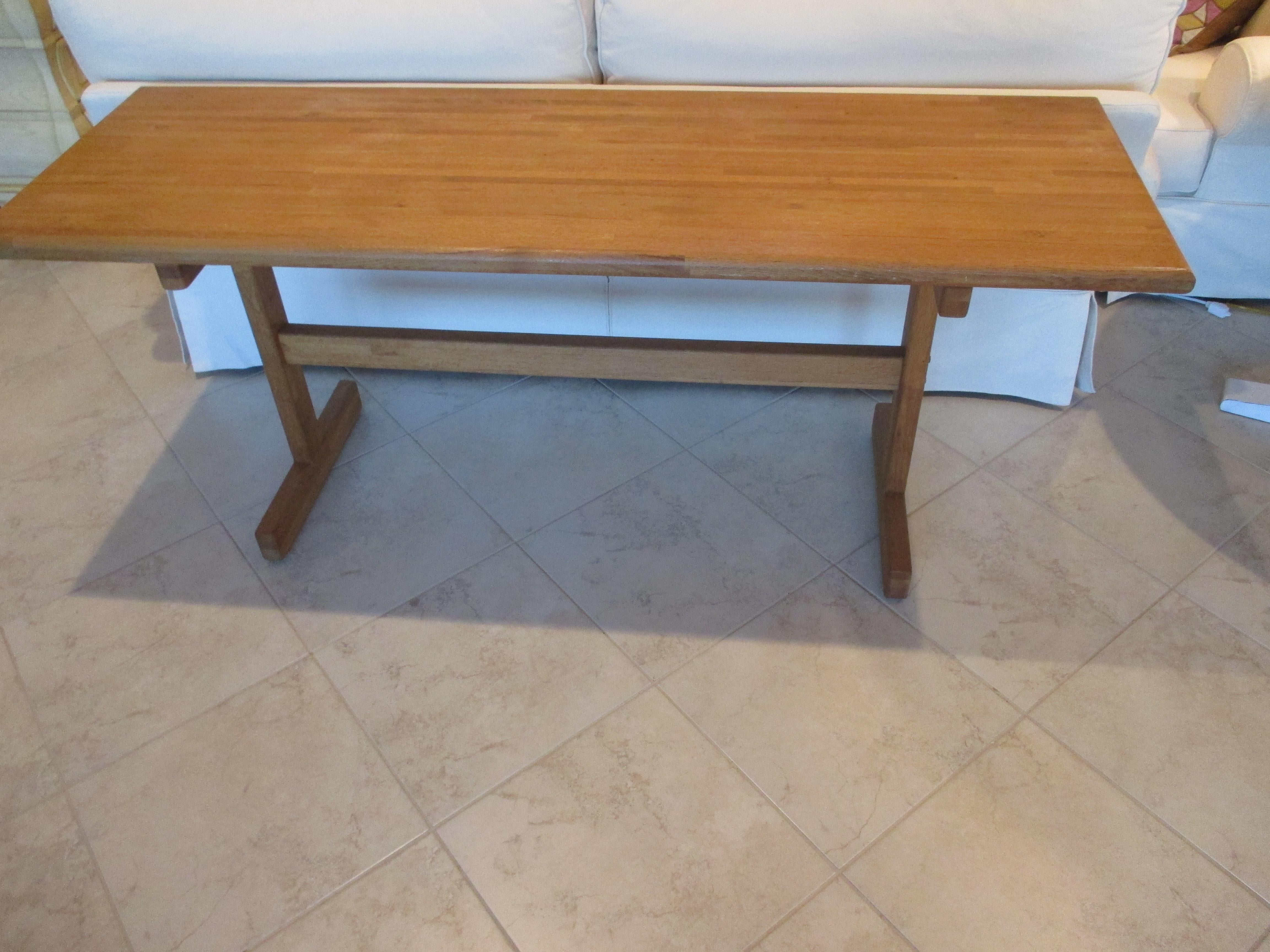 Vintage Butcher Block Console In Good Condition For Sale In Naples, FL