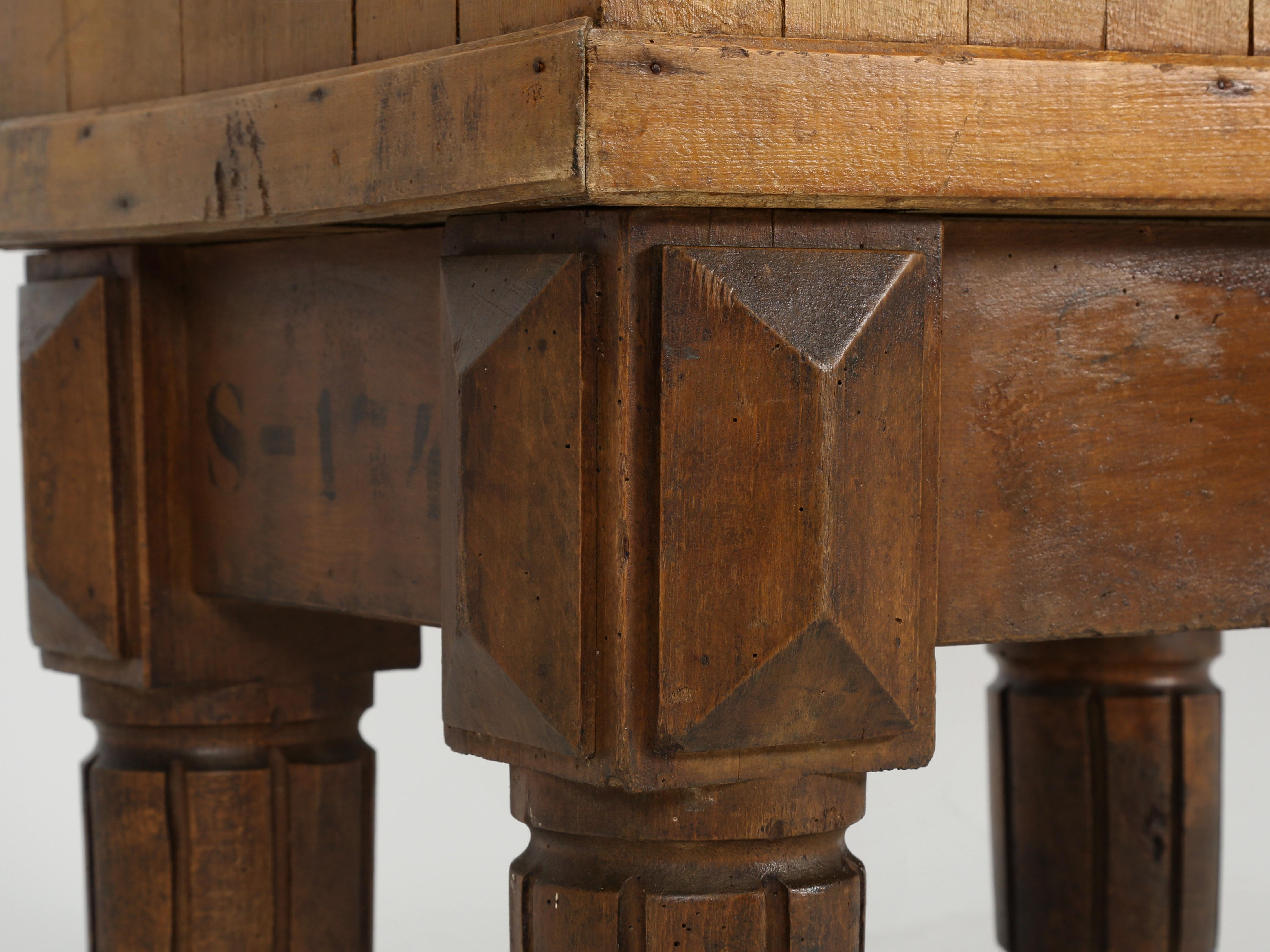 Mid-20th Century Vintage Butcher Block or Small Kitchen Island in Exceptional Original Condition