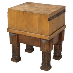 Vintage Butcher Block or Small Kitchen Island in Exceptional Original Condition