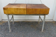 Vintage Butcher Block Table Display Table