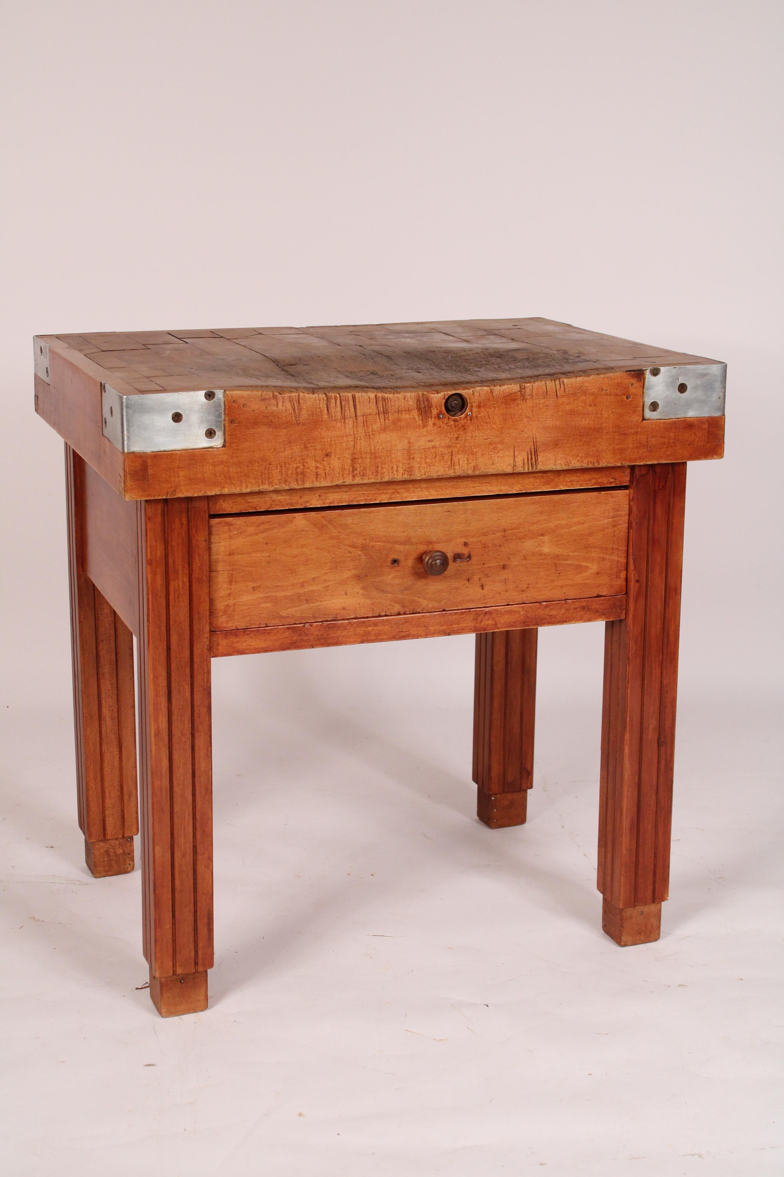 old butcher block