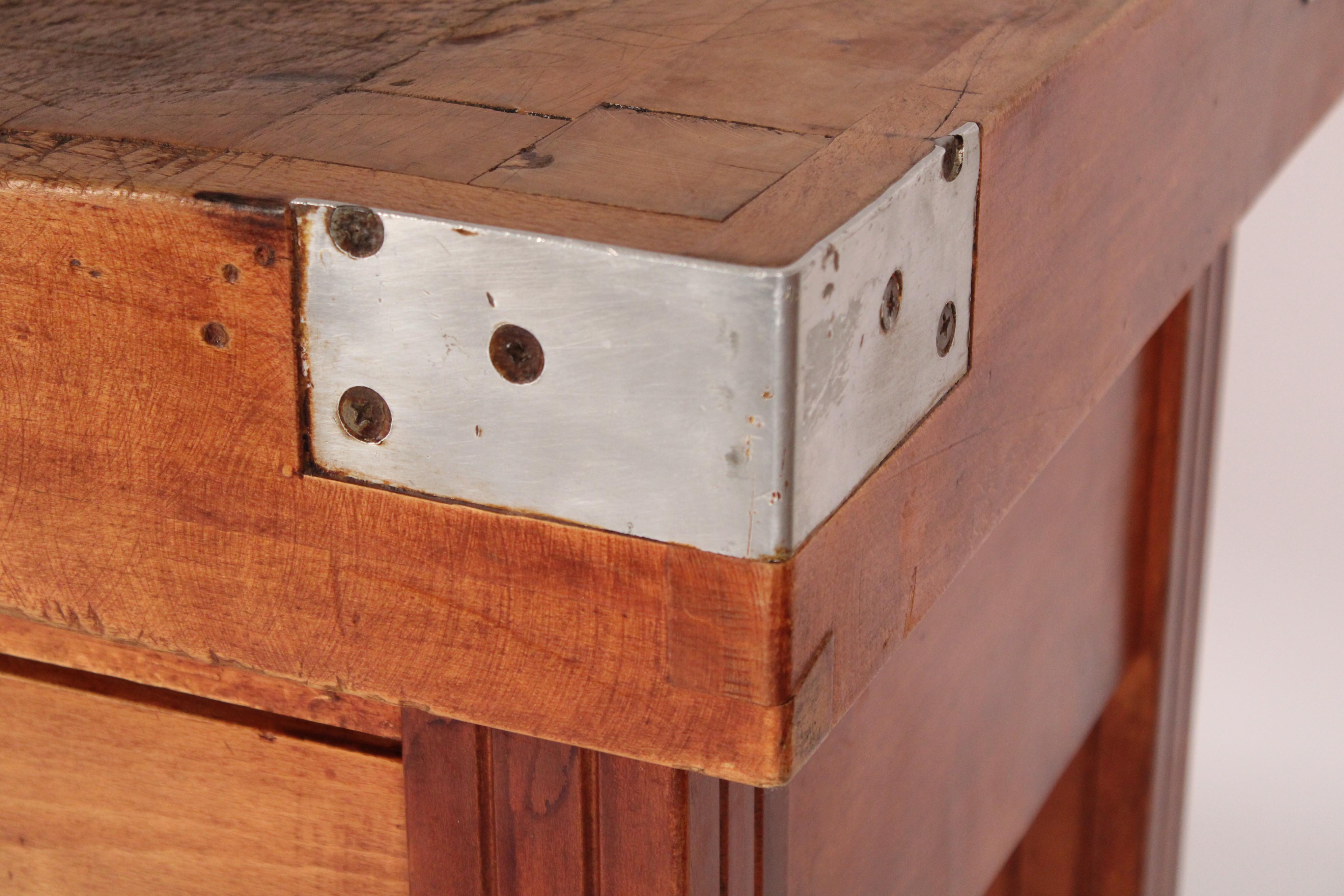 Metal Vintage Butcher Block Table