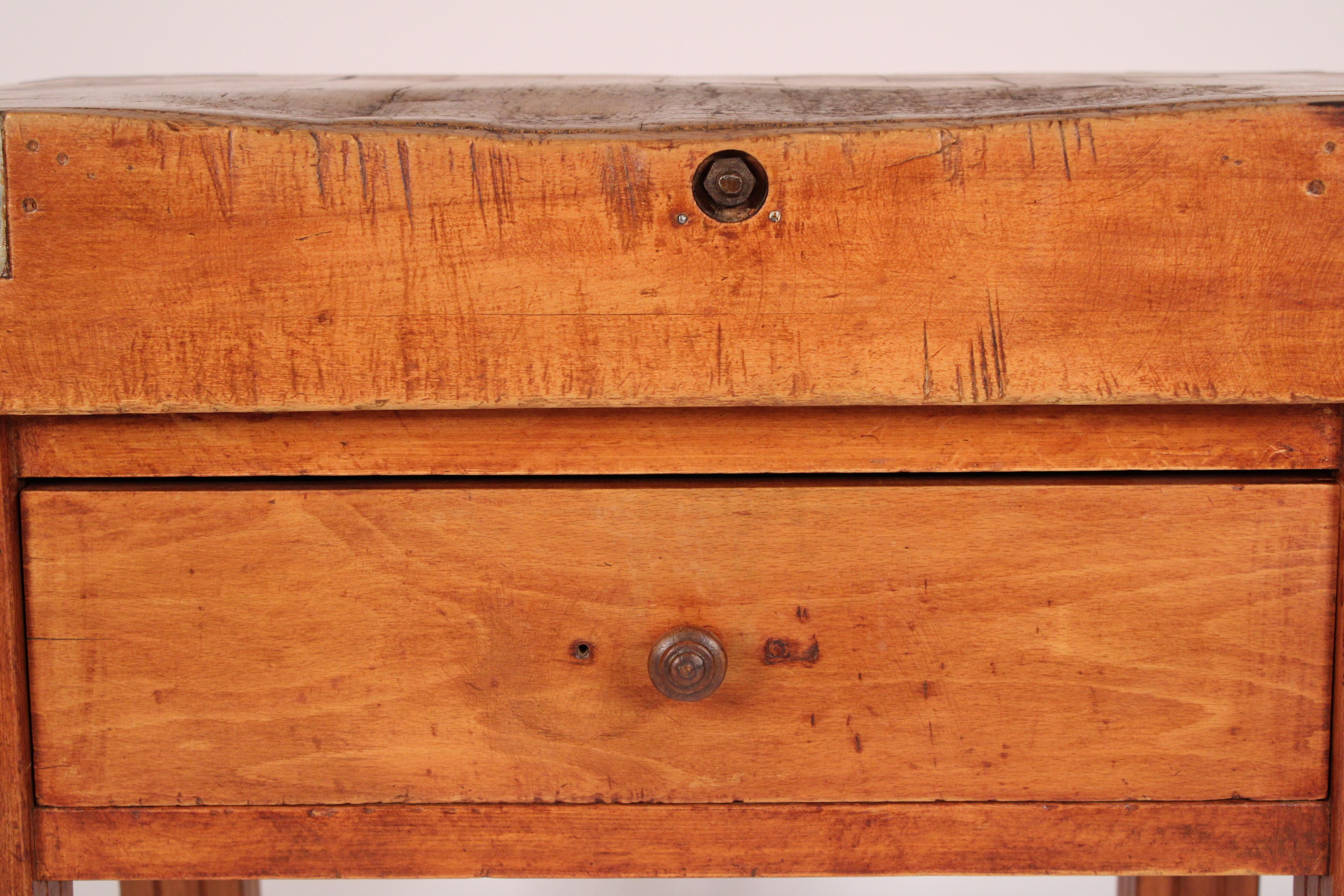 Vintage Butcher Block Table 1