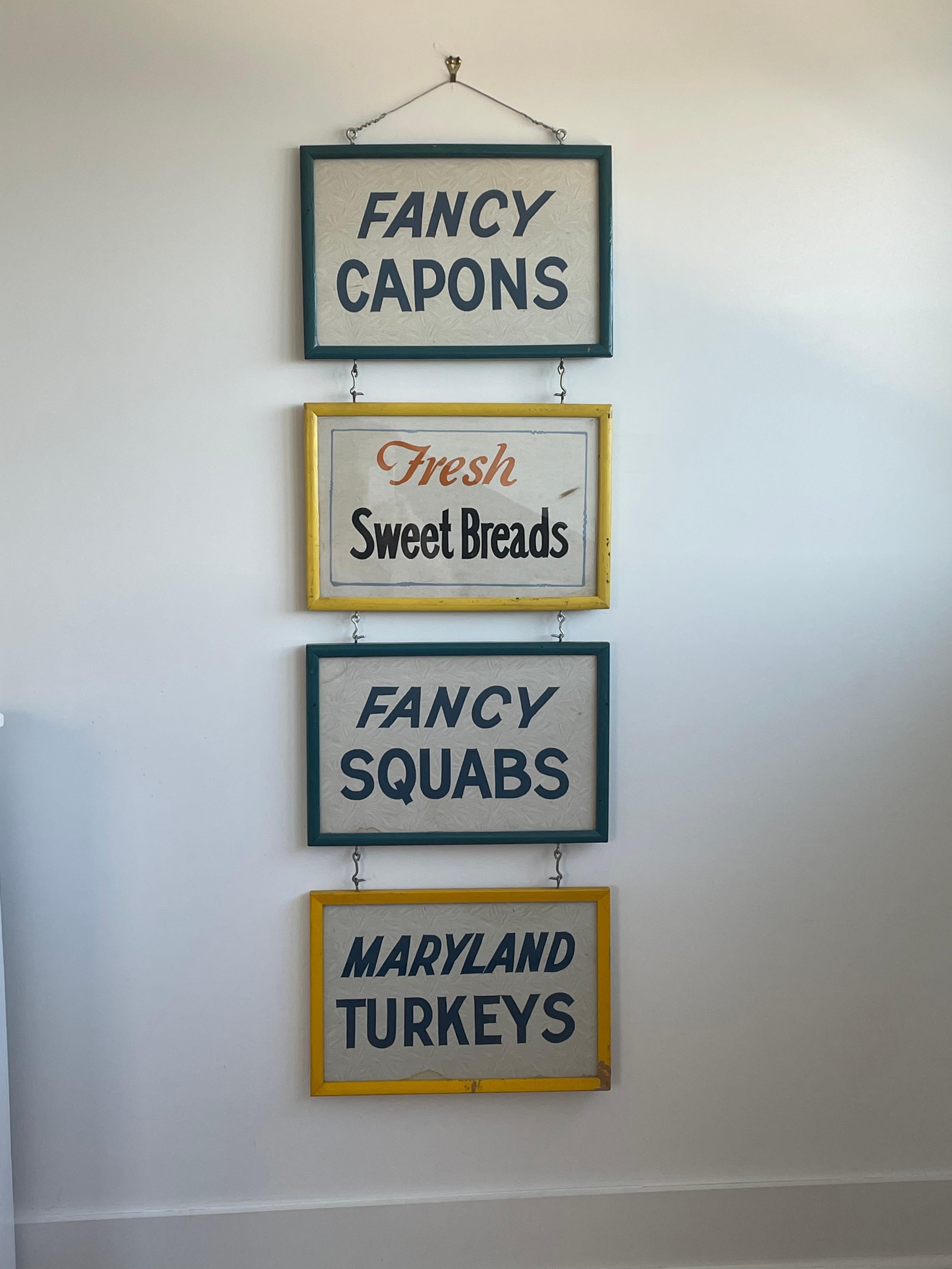 20th Century Vintage Butcher Shop Sign For Sale
