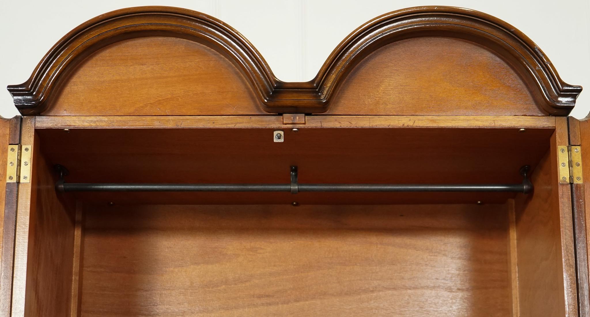 VINTAGE BUTILUX CiRCA 1960'S ART DECO DOME SHAPE BURR WALNUT DOUBLE WARDROBE 8