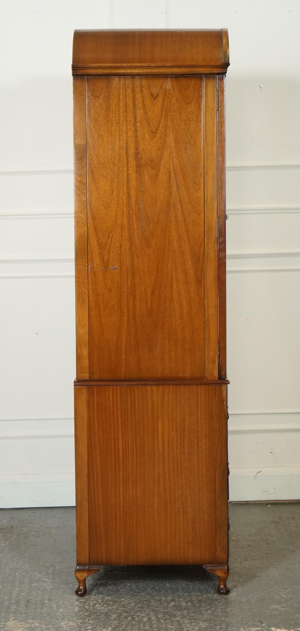 VINTAGE BUTILUX CiRCA 1960'S ART DECO DOME SHAPE BURR WALNUT DOUBLE WARDROBE 9