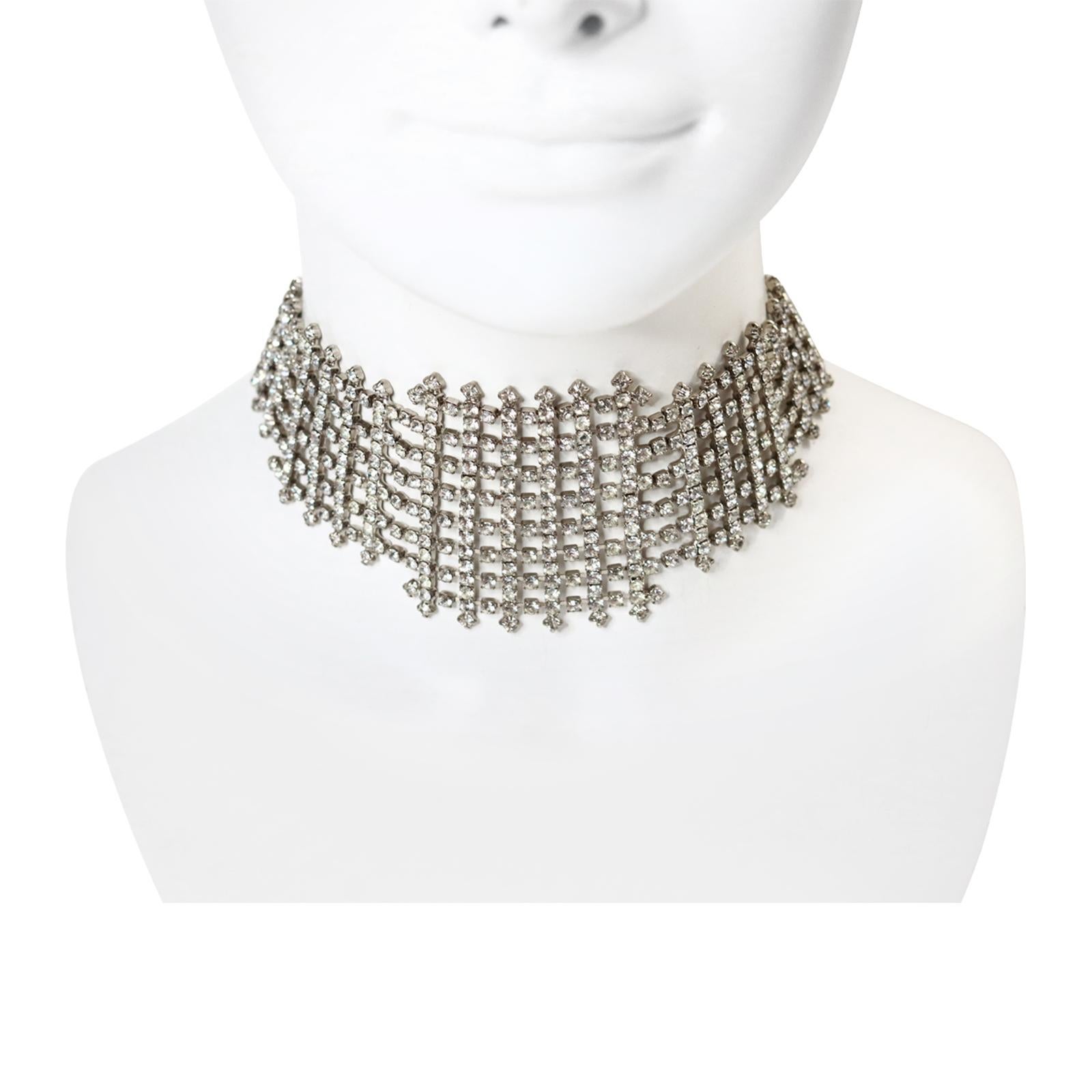 Women's or Men's Vintage Butler and Wilson Diamante Choker Circa 1990s