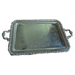 / bandeja de mayordomo vintage bandeja de plata de webster Wilcox , international silver 3292