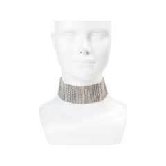 Vintage Butler & Wilson Diamante Wide Choker Necklace, Circa 1990s