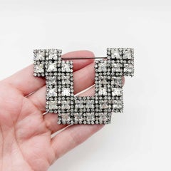 Vintage Butler & Wilson Statement Art Deco Crystal Brooch 1980s