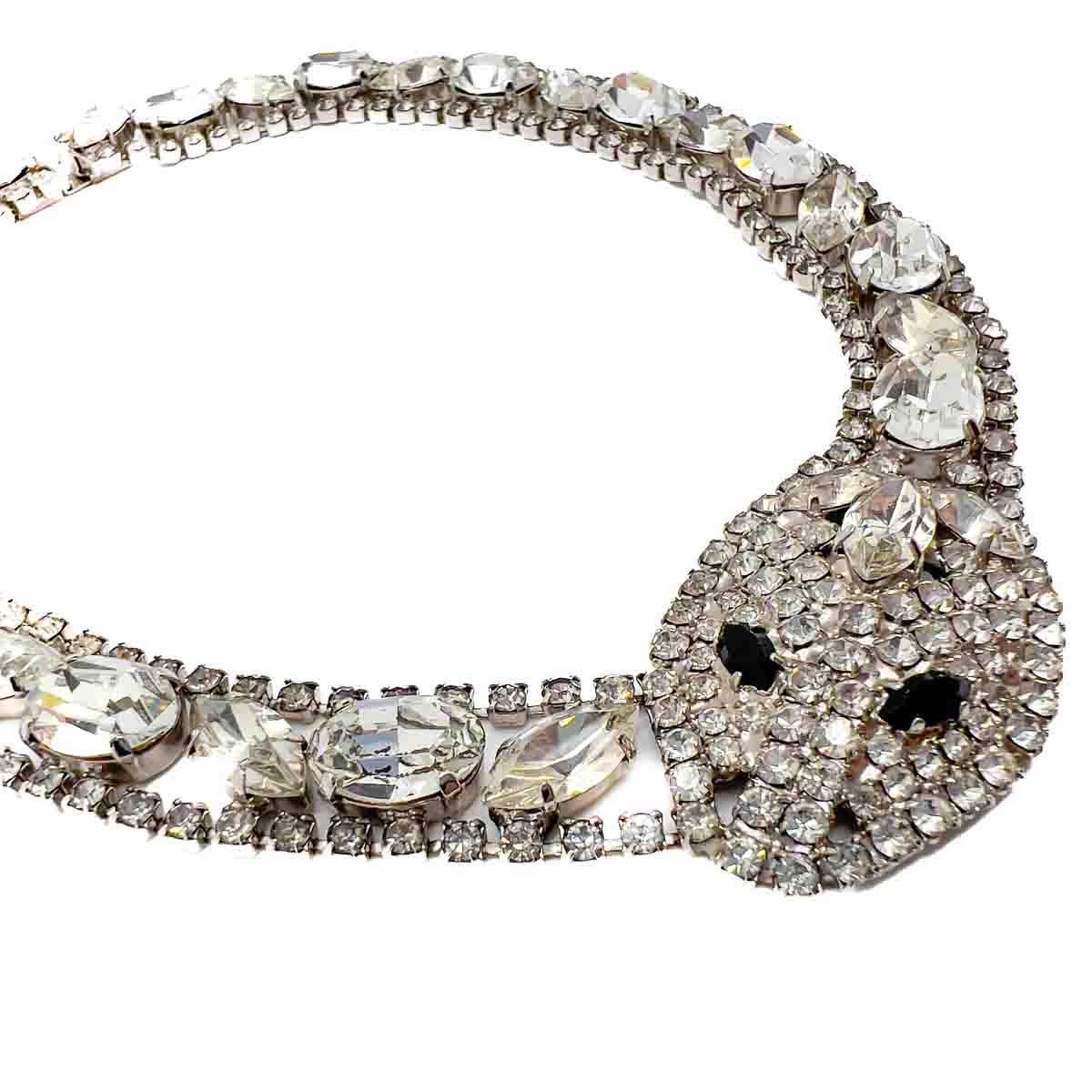 Vintage Butler & Wilson Statement Crystal Snake Collar 1980s In Good Condition For Sale In Wilmslow, GB