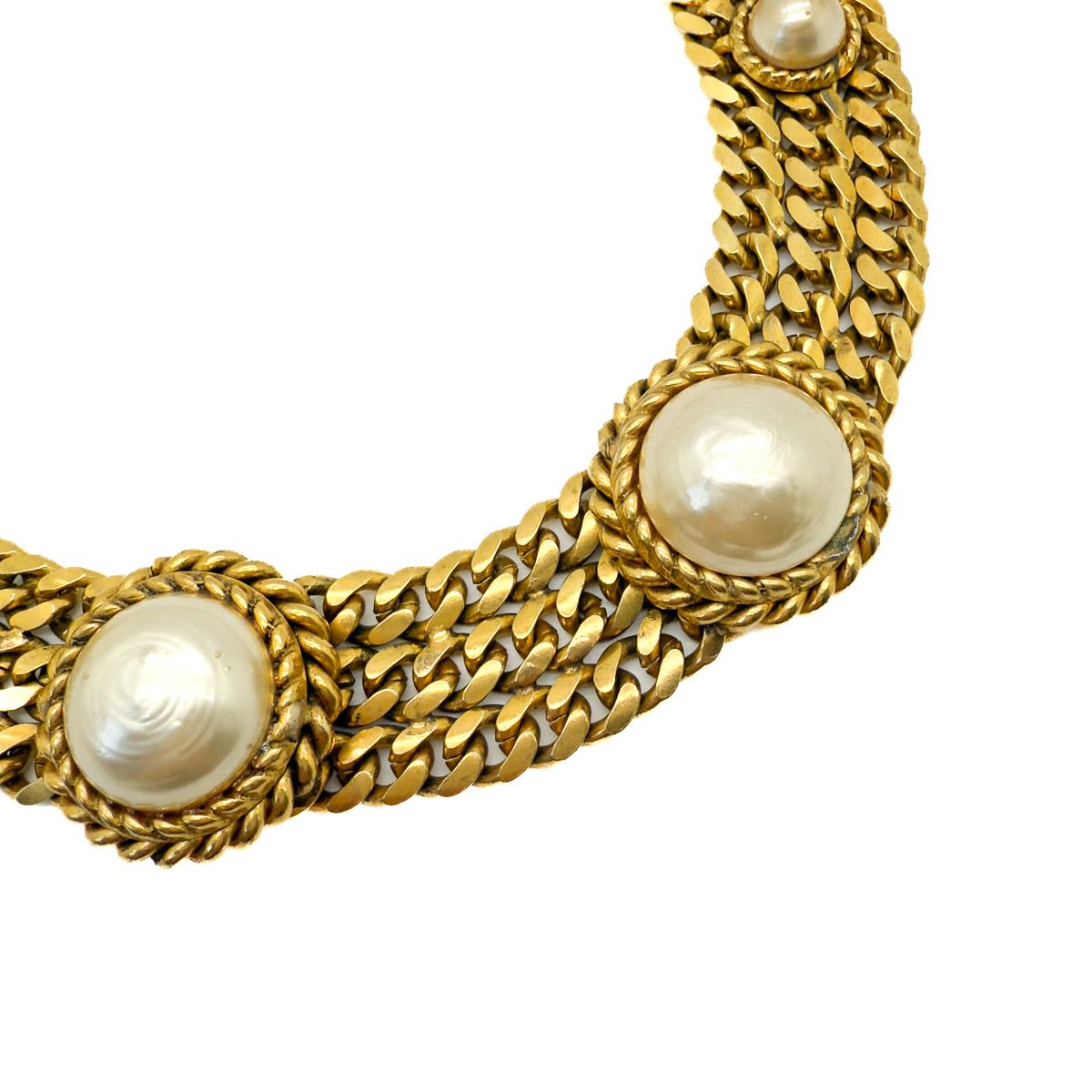 Vintage Butler & Wilson Statement Pearl Chain Collar 1980s For Sale 2