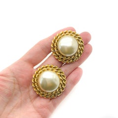 Vintage Butler & Wilson London Statement Rope & Pearl Earrings 1980s