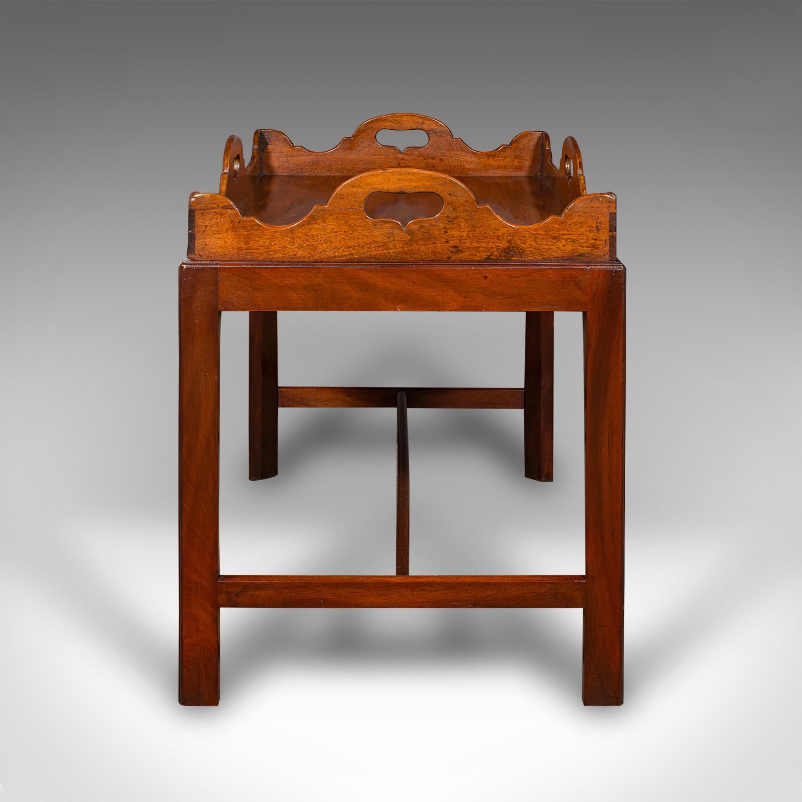 Vintage Butler's Serving Table, Englisch, Afternoon Tea Tablett auf Ständer, Art Deco im Zustand „Gut“ im Angebot in Hele, Devon, GB