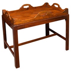 Vintage Butler's Serving Table, Englisch, Afternoon Tea Tablett auf Ständer, Art Deco