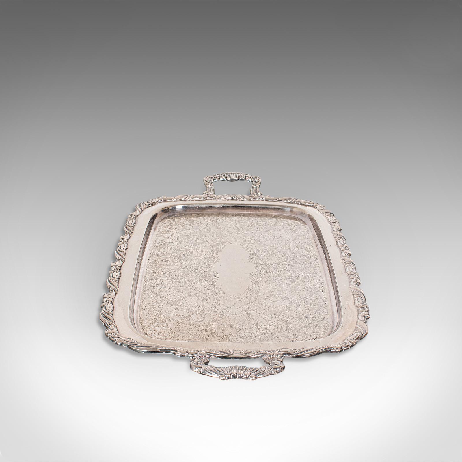 oneida silver serving tray