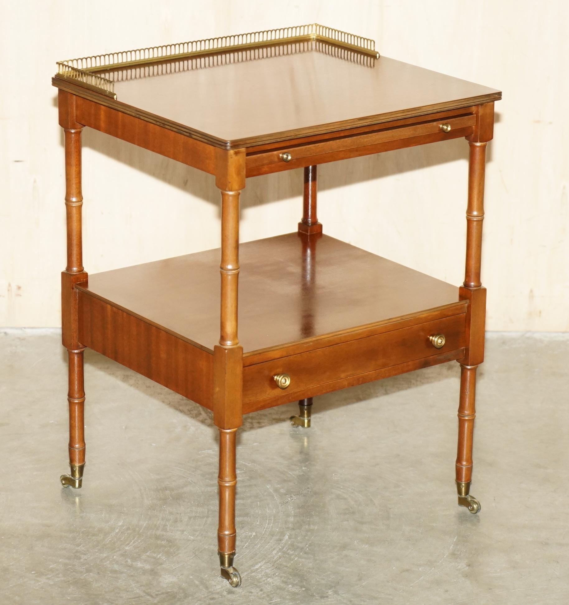 Royal House Antiques

Royal House Antiques is delighted to offer for sale this stunning vintage mahogany with Brass gallery rail side table and butlers slip serving tray 

Please note the delivery fee listed is just a guide, it covers within the M25