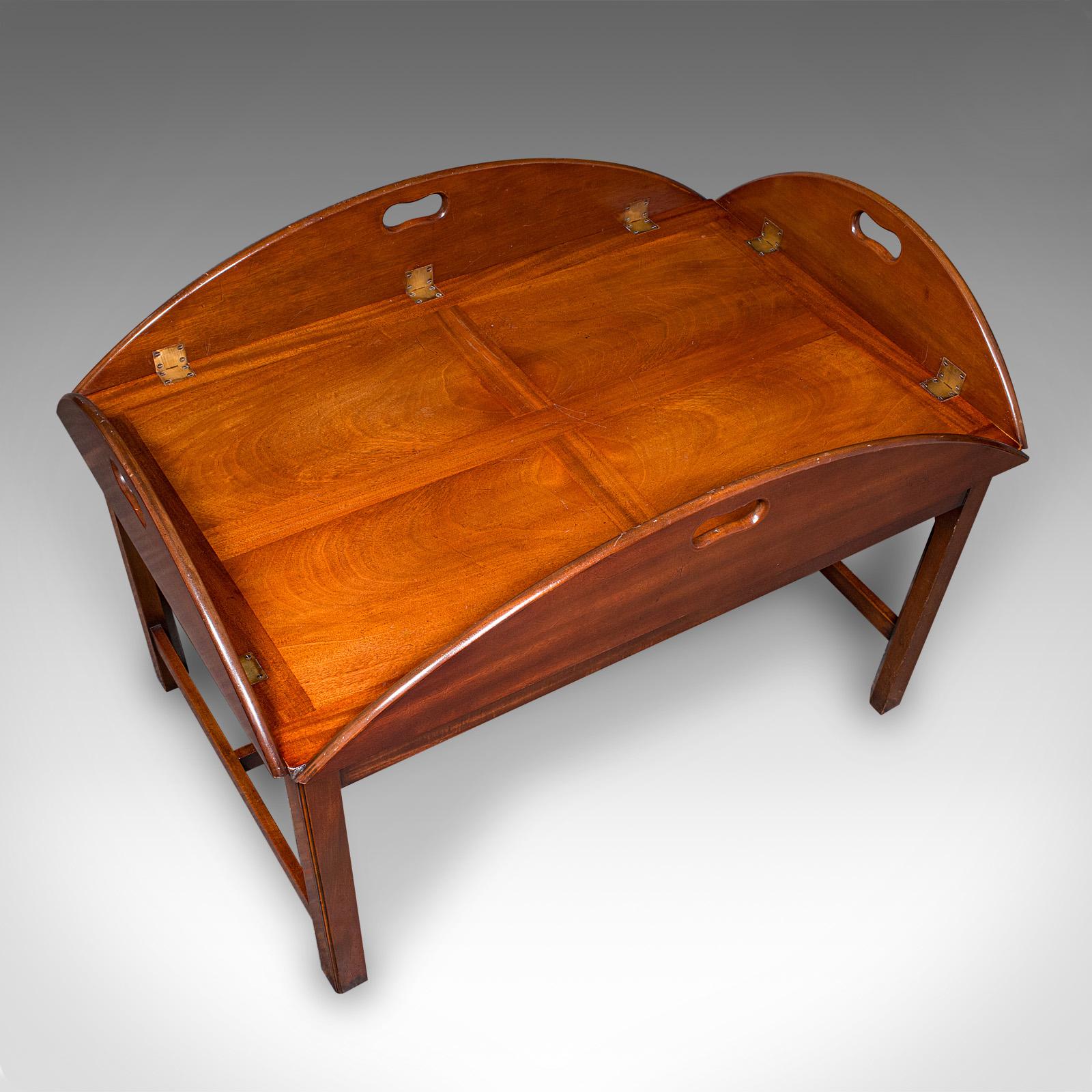 Vintage Butler's Tray Table, English, Serving Stand, Regency Revival, Art Deco en vente 3