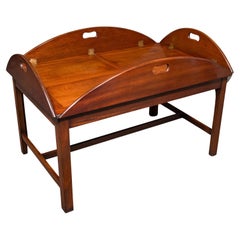 Vintage Butler's Tray Table, English, Serving Stand, Regency Revival, Art Deco