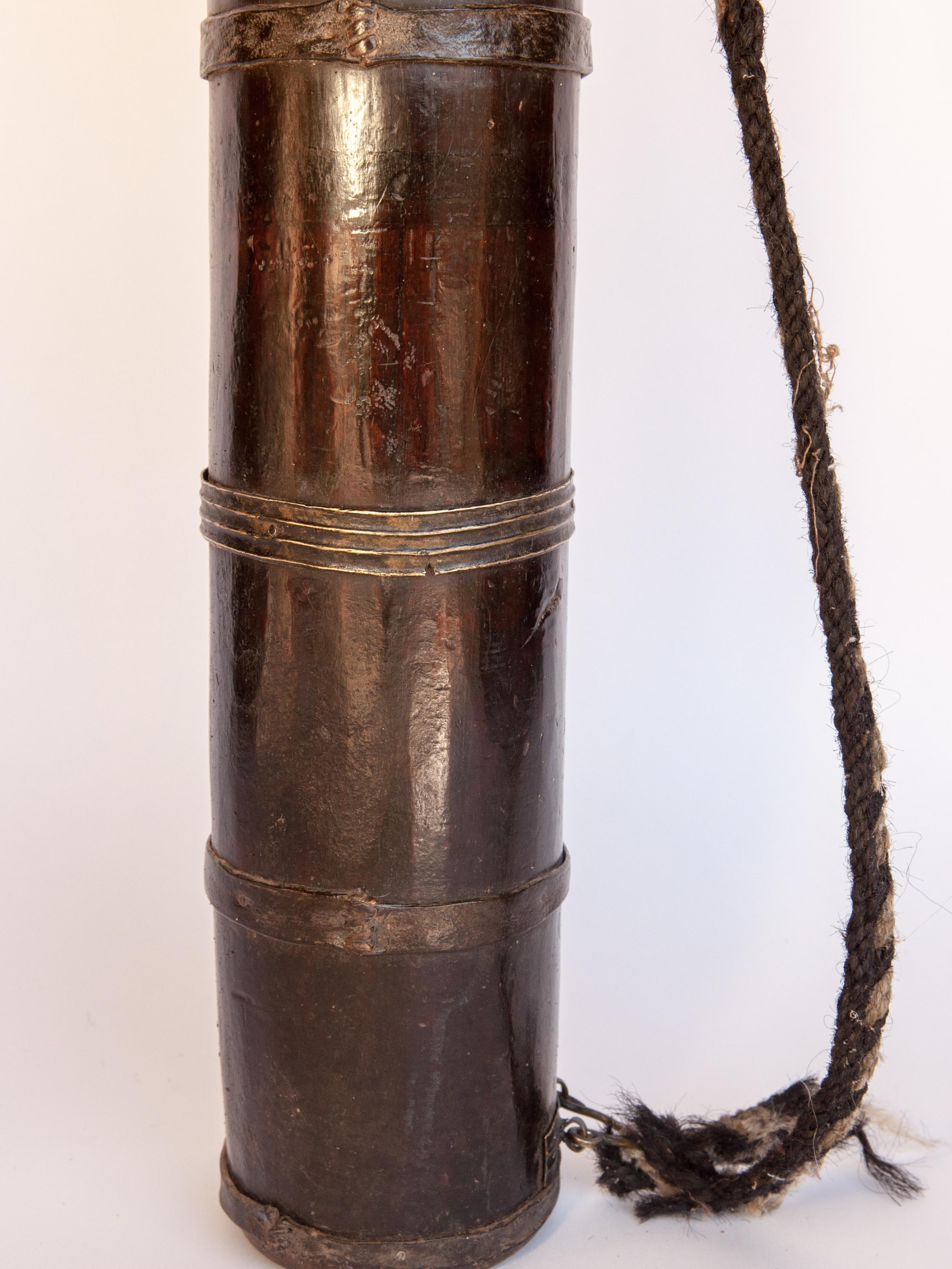 Vintage Butter Tea Pot and Churning Rod, Bhote People of Nepal, Mid-20th Century 3