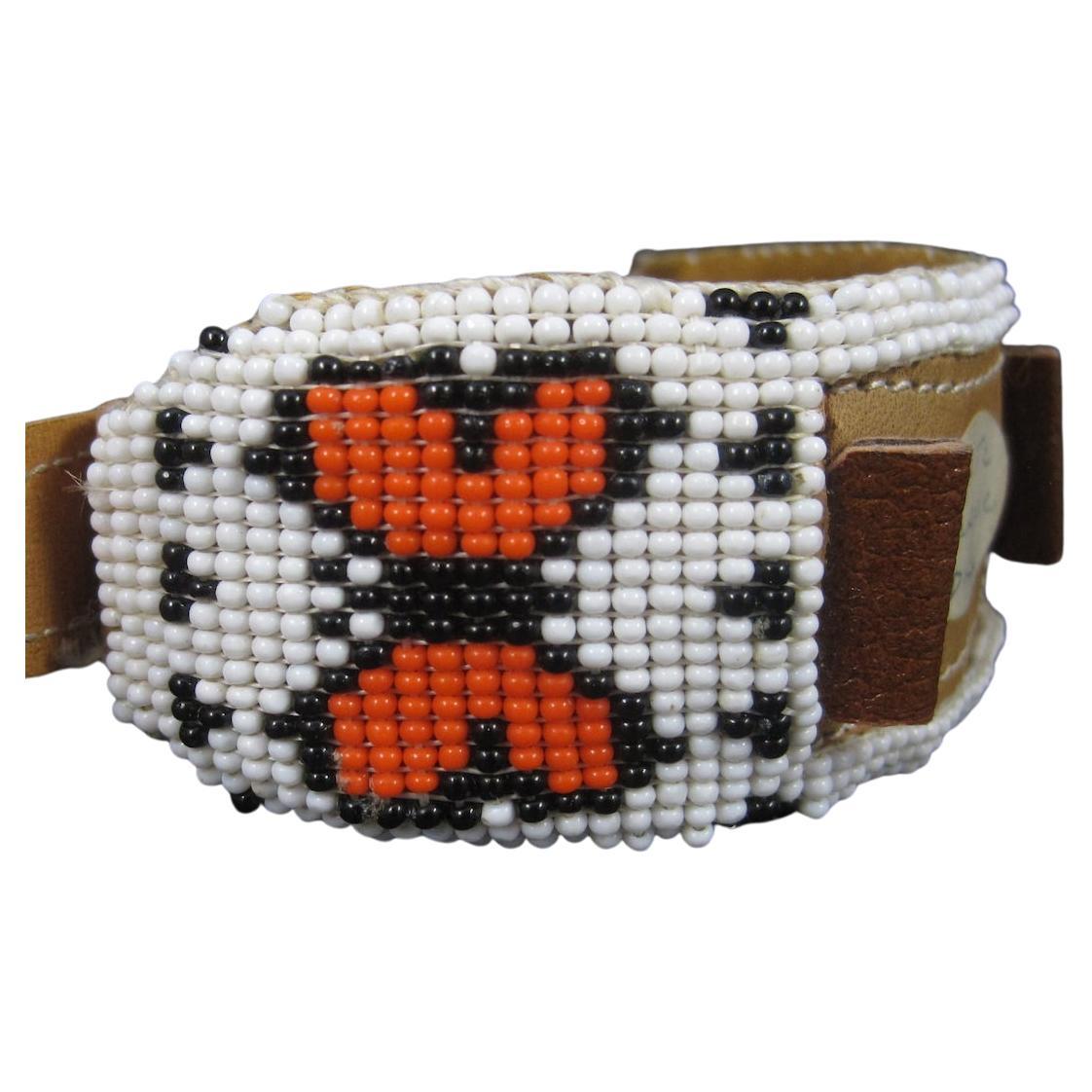 Vintage Butterfly Beaded Watch Band Paiute Jenny Dick