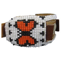 Vintage Butterfly Beaded Watch Band Paiute Jenny Dick