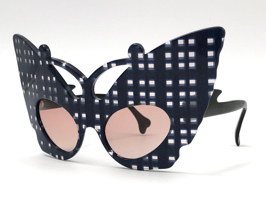 Vintage " Butterfly " Oversized Mask Sunglasses 1970 Made in England