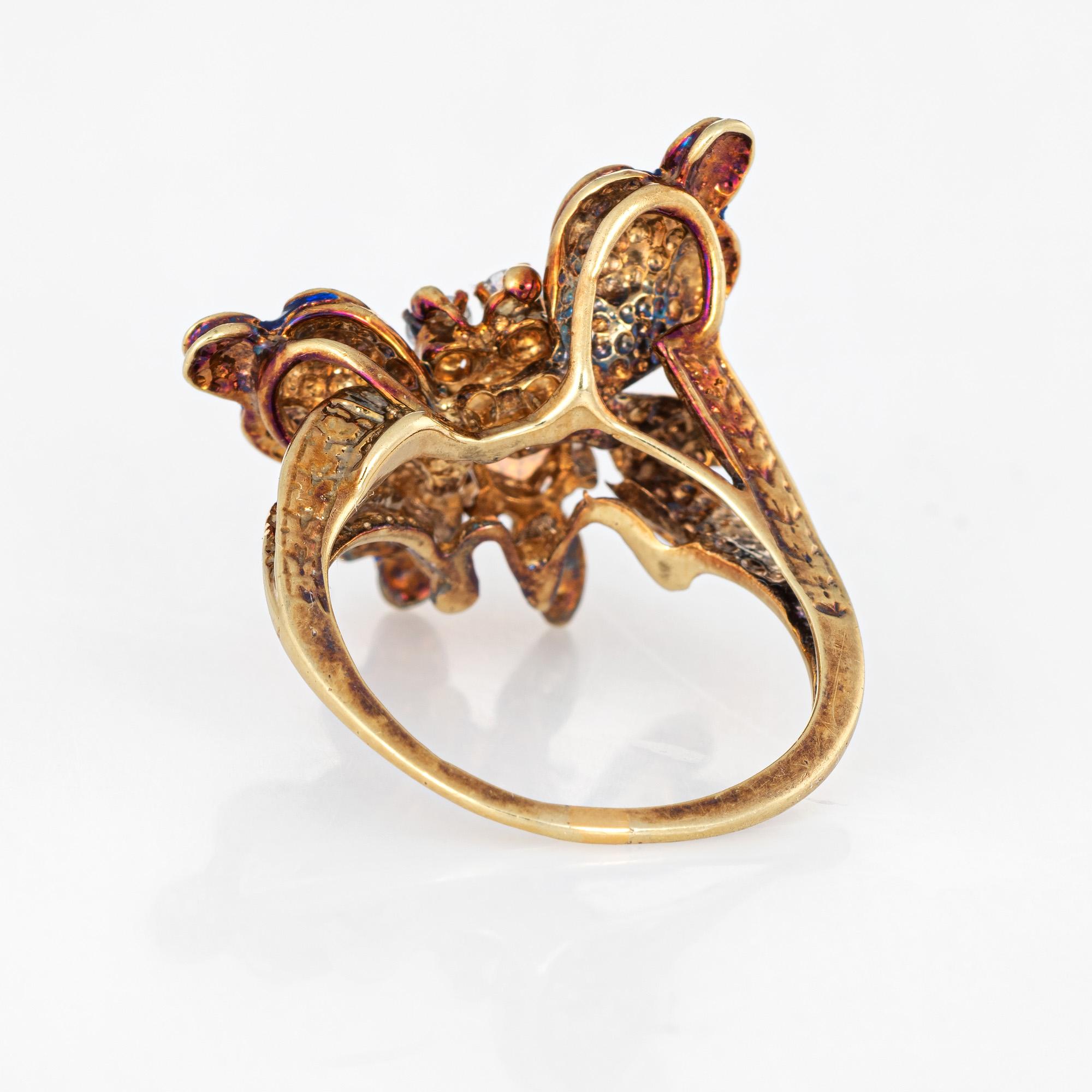 vintage butterfly rings