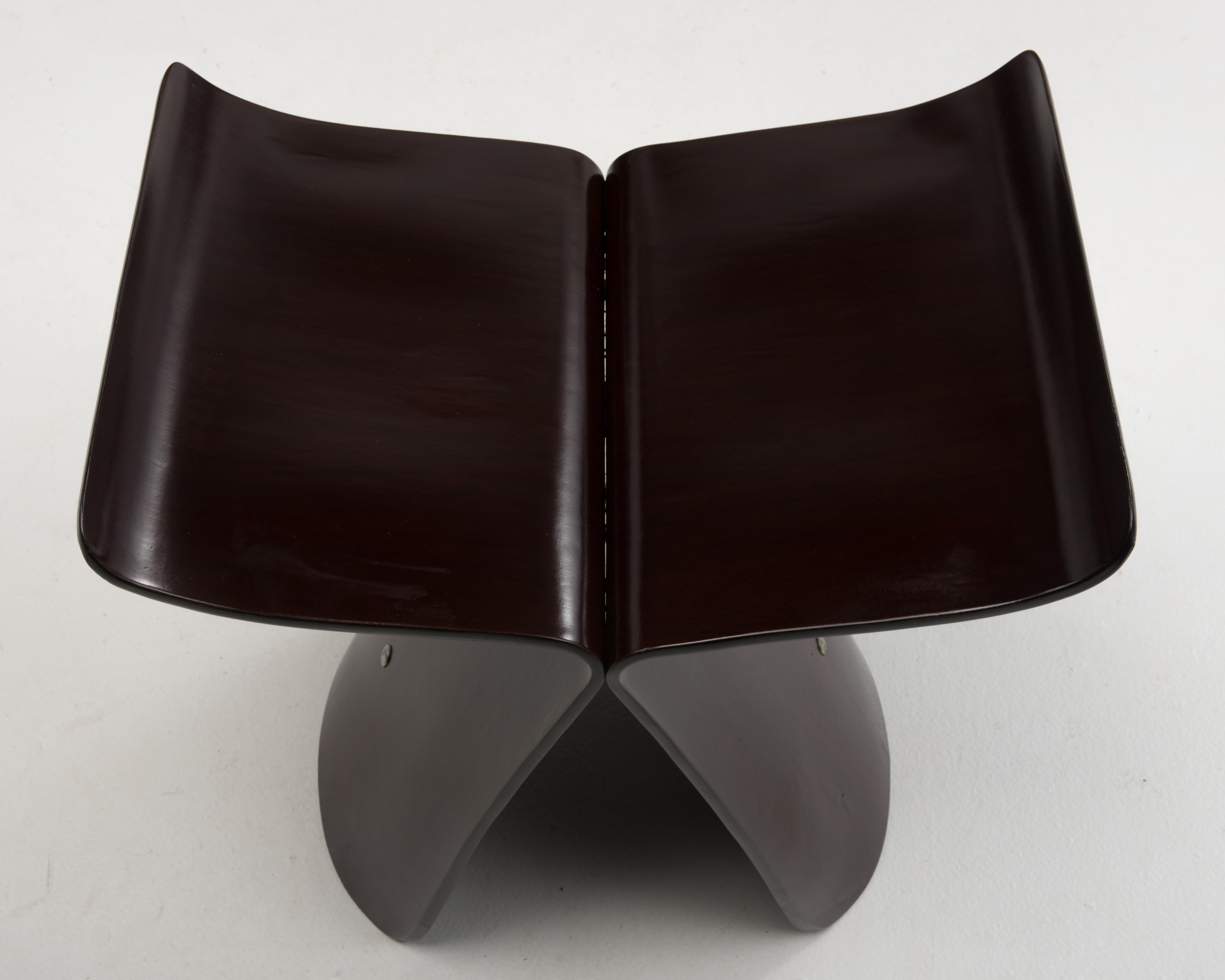Japanese Vintage Butterfly Stool Sori Yanagi Tendo Mokko Japan Mid-Century Modern, Pair