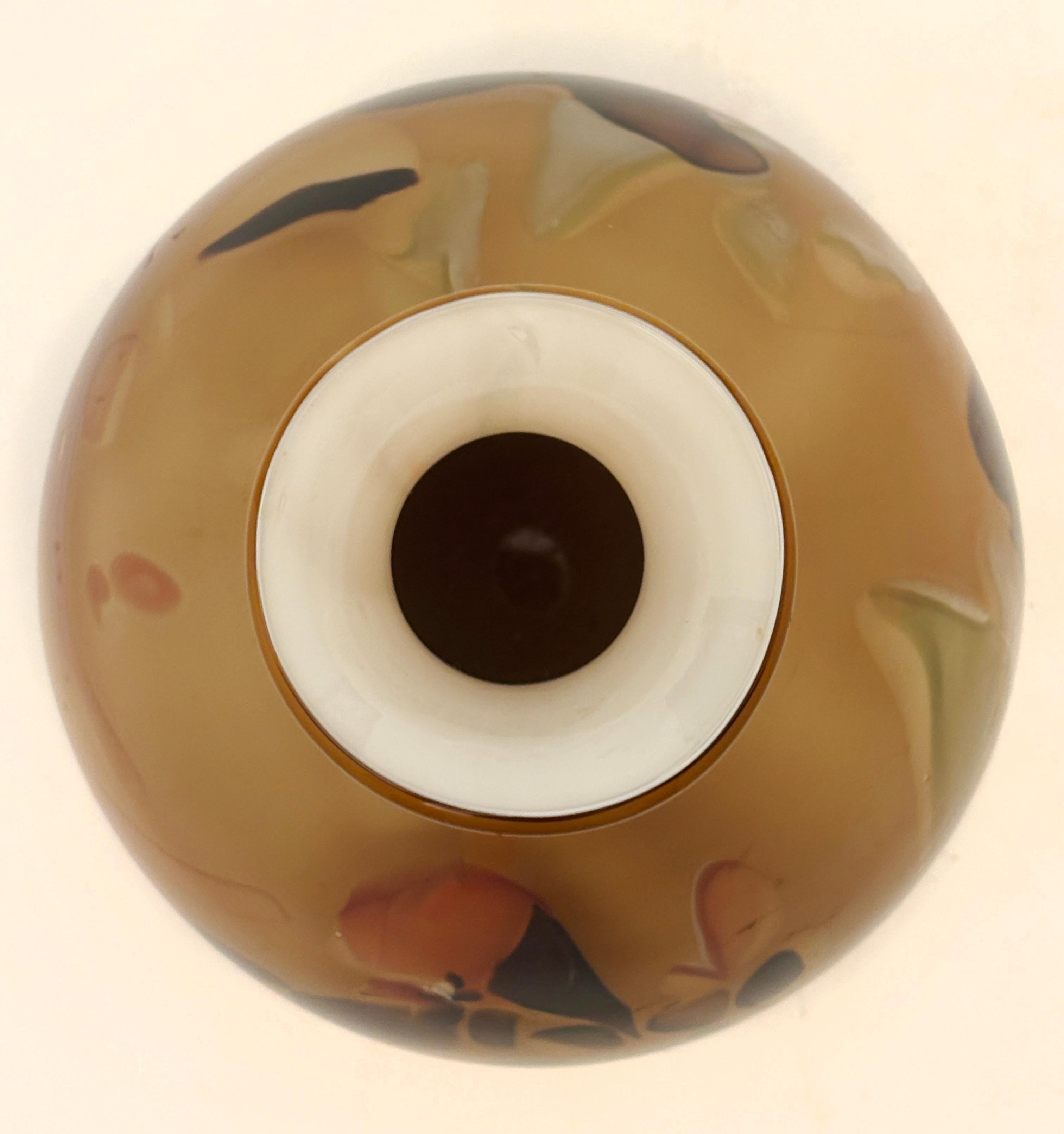 Vaso ovoidale d'epoca soffiato a mano, Makora Krosno, Polonia in vendita 7