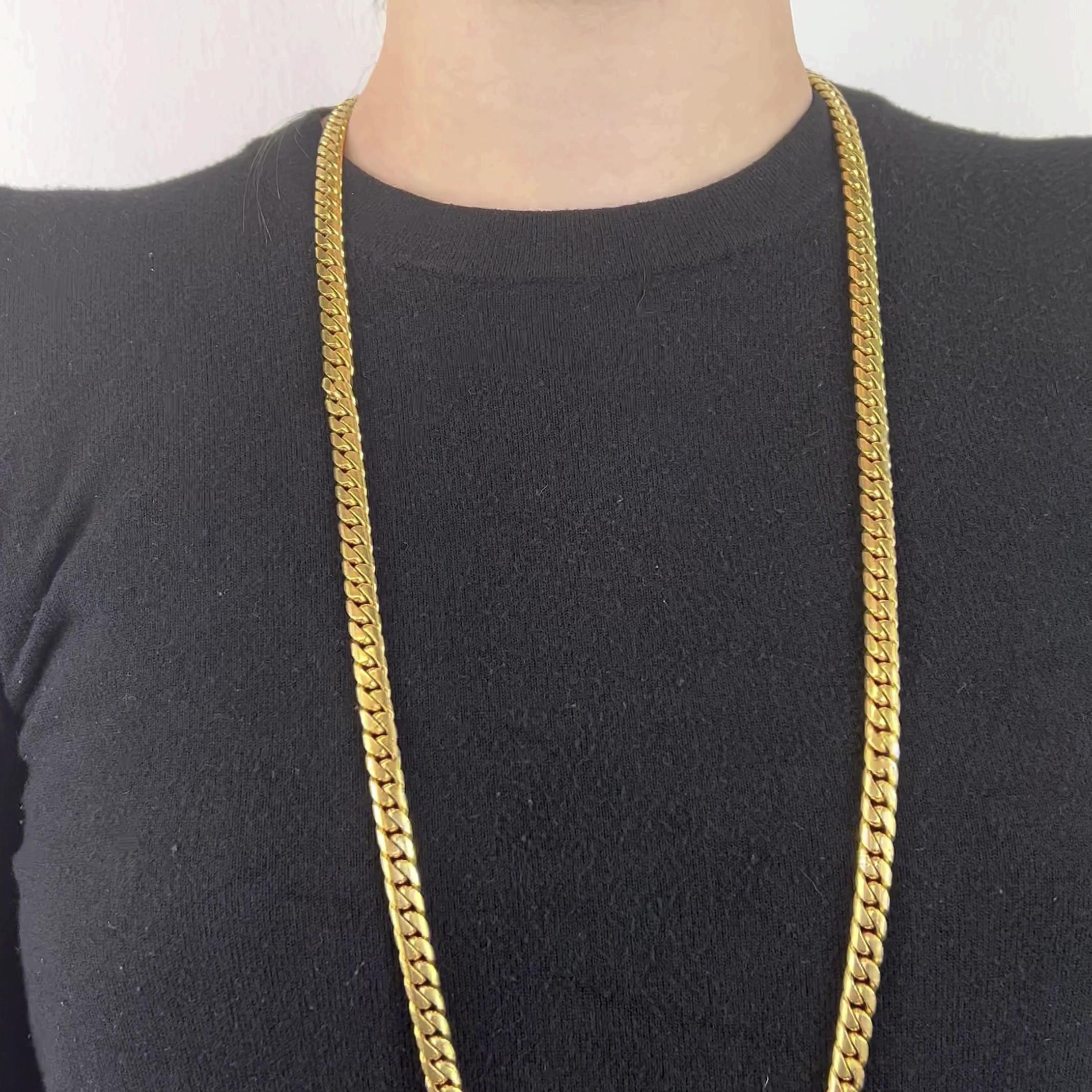 Vintage Bvlgari 18 Karat Gold Curb Link Necklace 1
