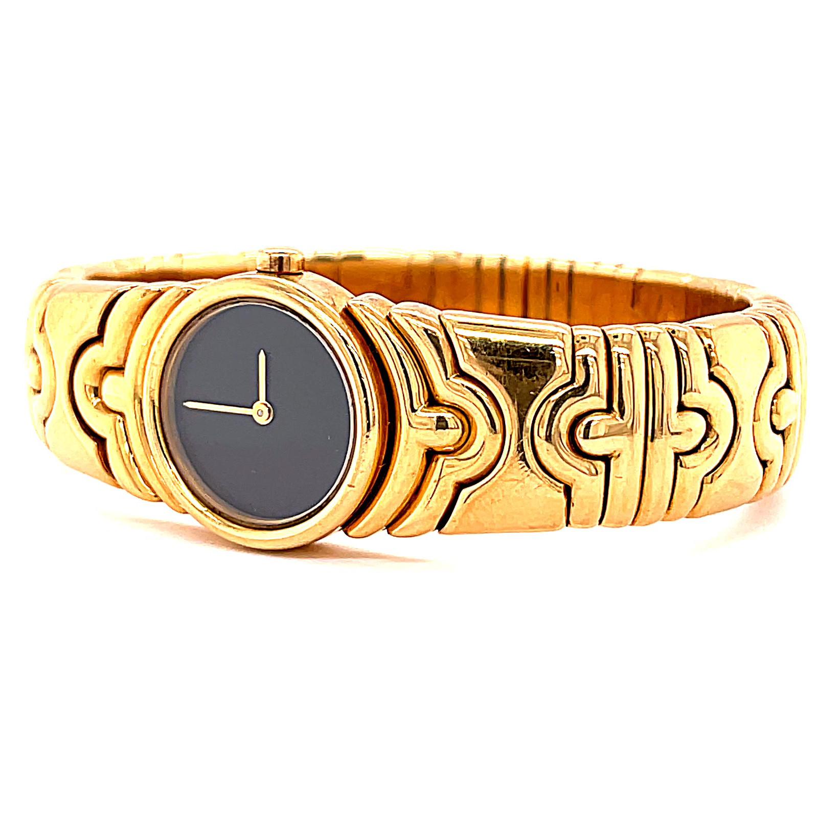 Women's or Men's Vintage Bvlgari 18 Karat Gold Parentesi Watch
