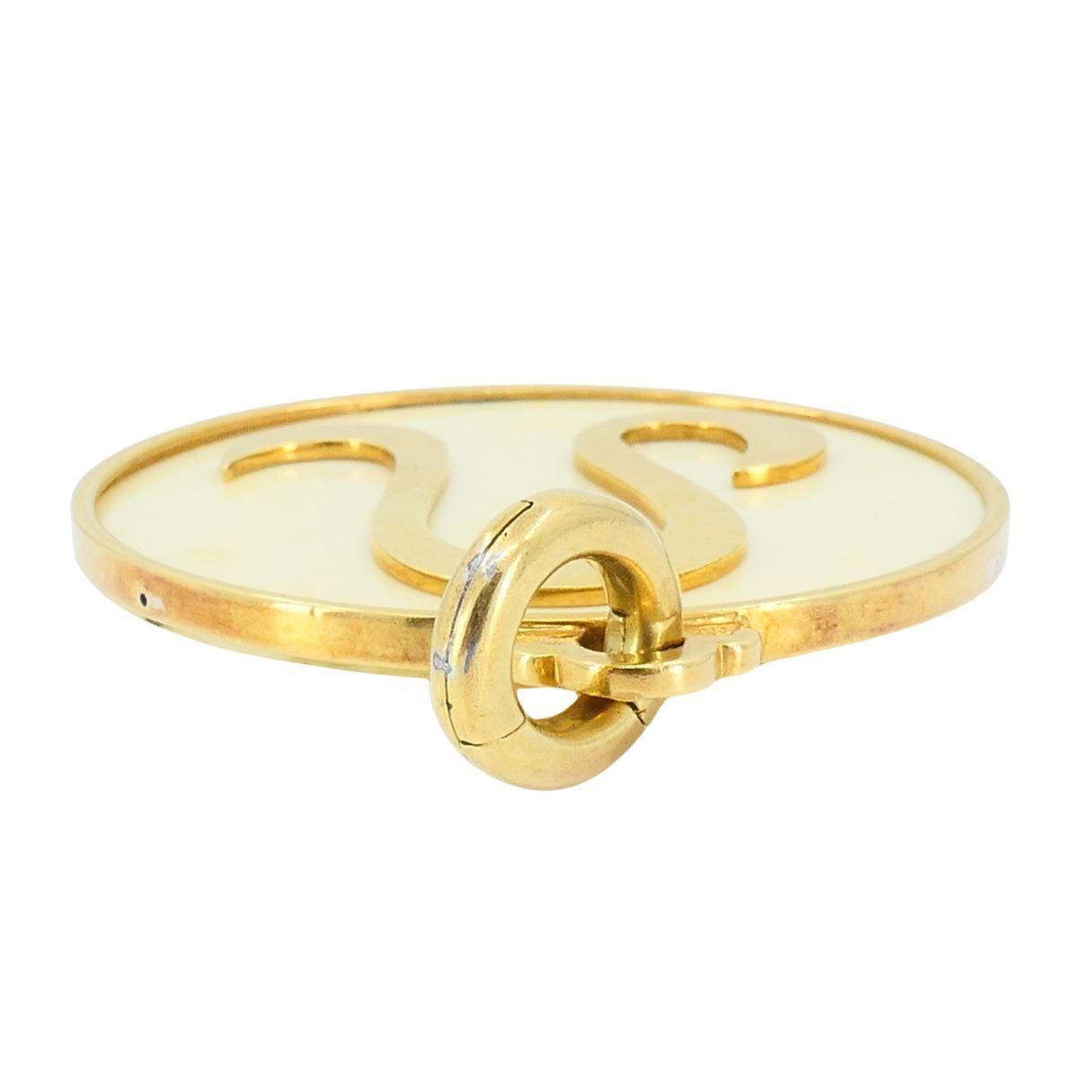 Ciondolo astrologico del Leone in osso d'oro 18k Bvlgari d'annata in vendita 1