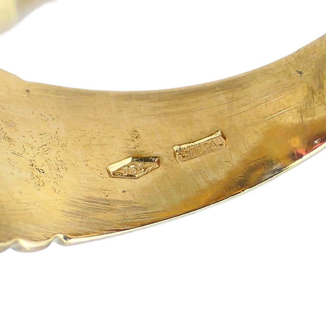 Vintage Bvlgari 18k Gold Gemstones Heart Ring For Sale 5