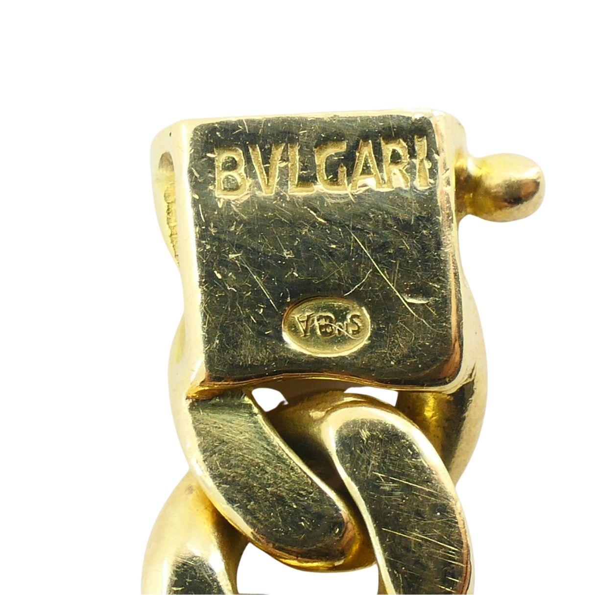 Vintage Bvlgari 18k Gold Monet Bronze Ancient Coin Curblink Bulgari Bracelet en vente 6