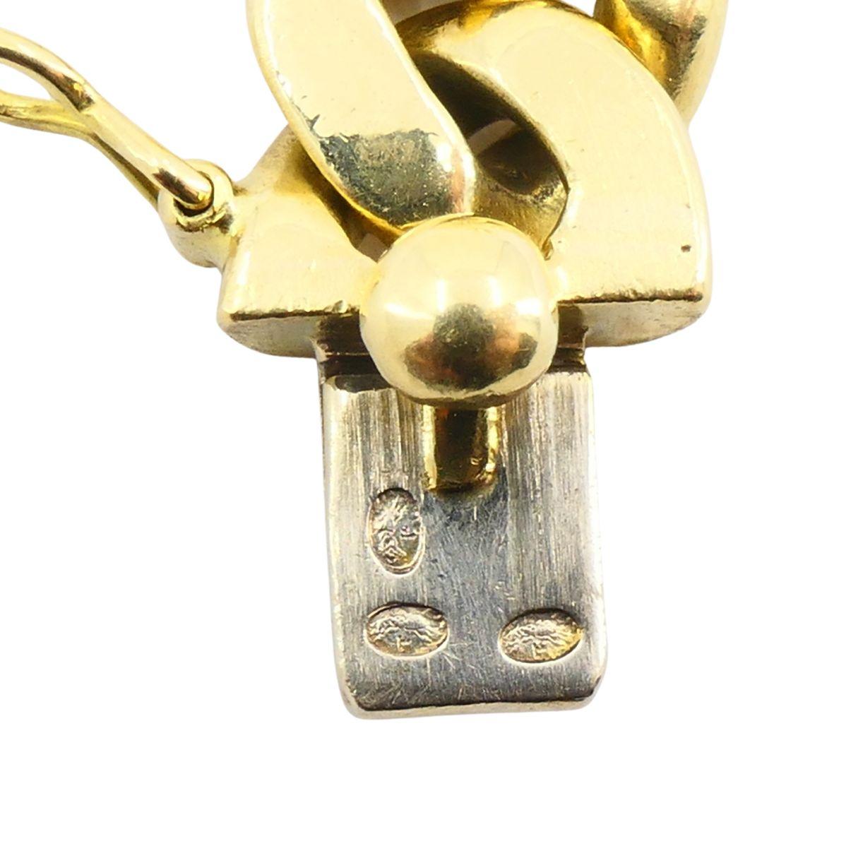 Vintage Bvlgari 18k Gold Monet Bronze Ancient Coin Curblink Bulgari Bracelet en vente 4