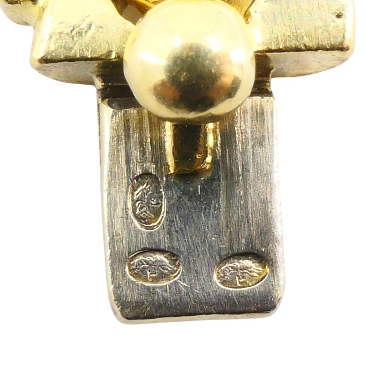 Vintage Bvlgari 18k Gold Monet Bronze Ancient Coin Curblink Bulgari Bracelet en vente 5