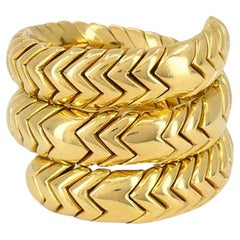 Vintage Bvlgari 18k Gold Spiga Dreifach- Spiralring