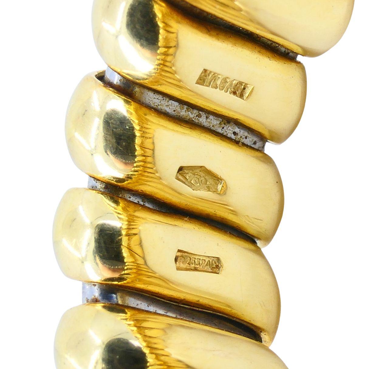 Anello vintage Bvlgari in oro 18k e acciaio inossidabile in vendita 9