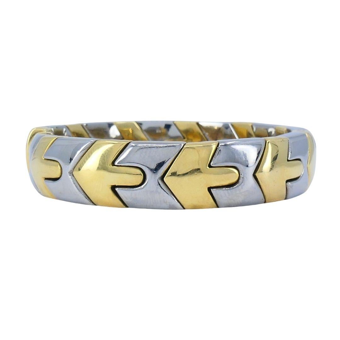 da uomo o donna Bracciale Alveare d'epoca Bvlgari in oro e acciaio 18k in vendita